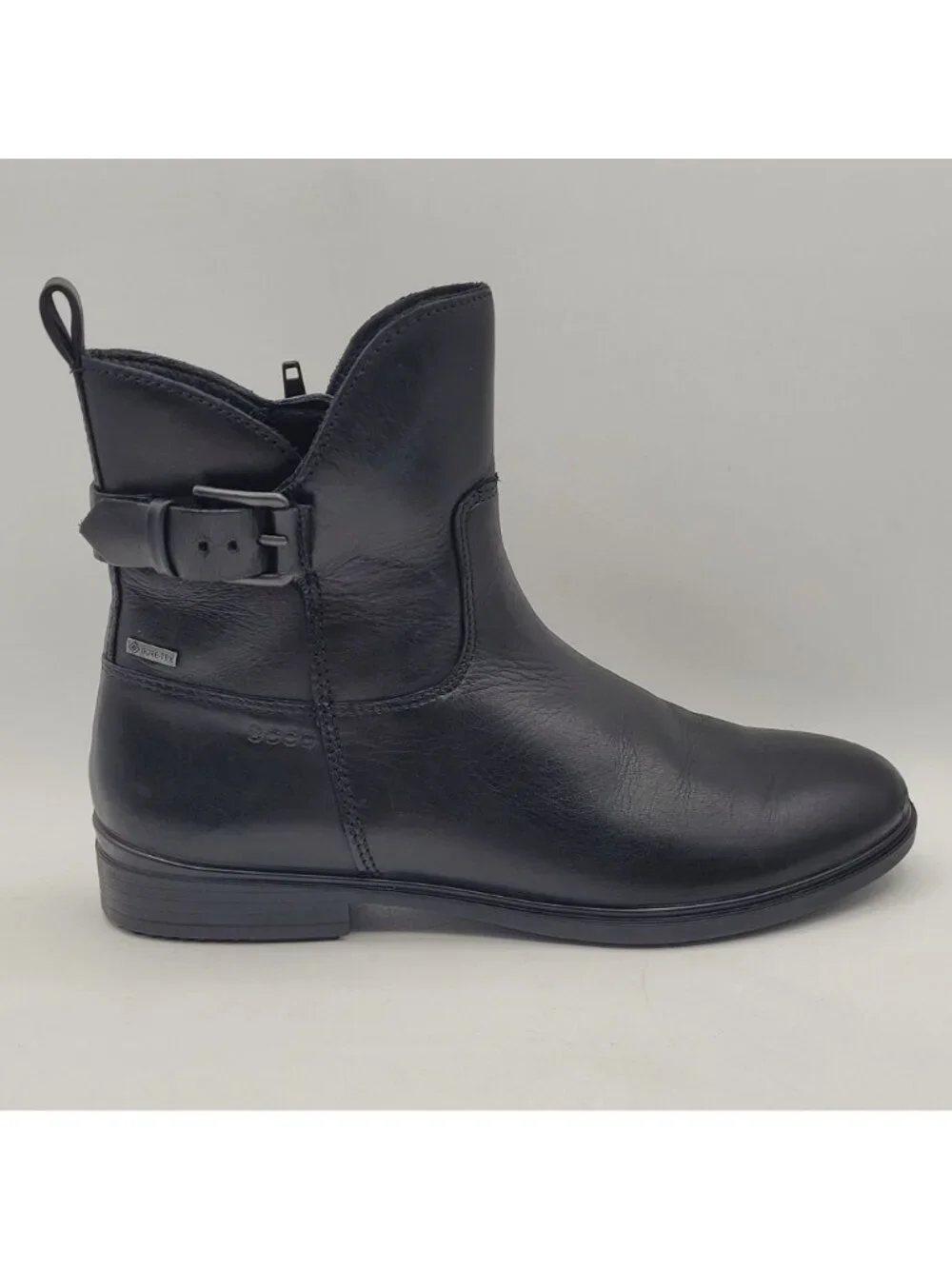 Ecco Touch 15 Buckle GTX Women's Size 6 to 6.5 EU 37 Leather Ankle Boot Black - Picture 2 of 12